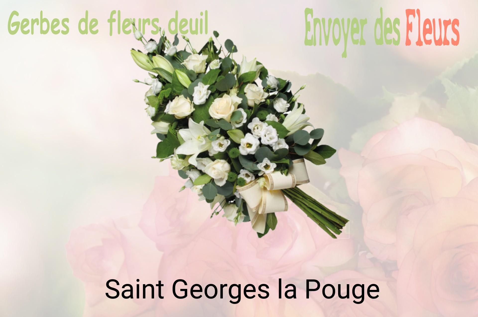 Gerbe de fleurs de deuil livrée à Saint-Georges-la-Pouge